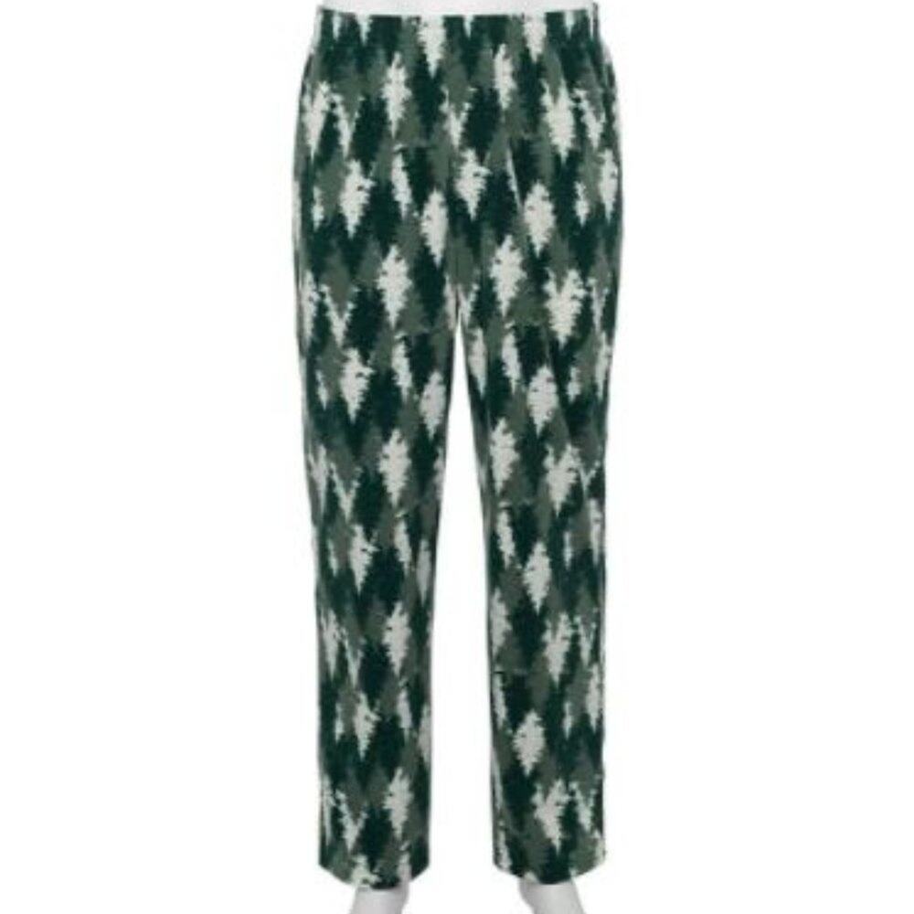 Croft & Barrow Pajama Pant Pine Trees Green Medium